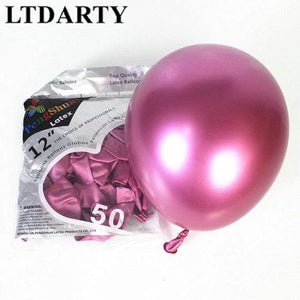 10PCS 12inch silver gold Metallic Latex Balloons Pearly Metal balloon Gold Colors Globos Wedding Birthday Party Supplies Balloon