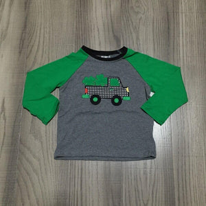 baby boy St Patrick clothes kids green sleeve raglans boys shirt with clover truck shirts