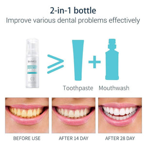 BAIMISS Fresh Shining Tooth-Cleaning Mousse Toothpaste Teeth Whitening Oral Hygiene Removes Plaque Stains Bad Breath Dental Tool
