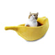Oiko Store  Banana Cat Bed House Cozy Cute Banana Puppy Cushion Kennel Warm Portable Pet Basket Supplies Mat Beds for Cats & Kittens