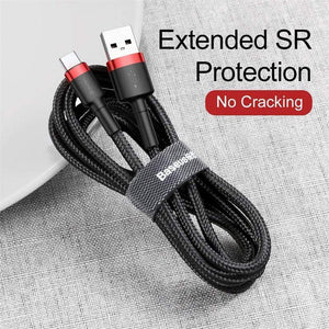 Baseus USB Type C Cable for Samsung S10 S9 Quick Charge 3.0 Cable USB C Fast Charging for Huawei P30 Xiaomi USB-C Charger Wire