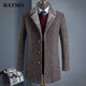 BATMO 2019 new arrival winter high quality wool thicked trench coat men,men's gray wool jackets ,plus-size M-4XL,AL41