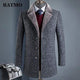 BATMO 2019 new arrival winter high quality wool thicked trench coat men,men's gray wool jackets ,plus-size M-4XL,AL41