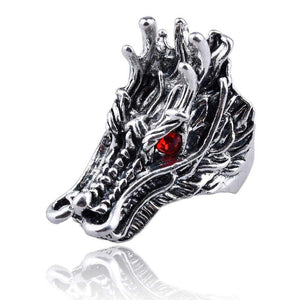 Free Fan Vintage Punk Lion Animal Ring Men Hip Hop Goat Eagle Antique Silver Male Ring Goth Jewelry Anillo Hombre 2019