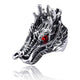 Free Fan Vintage Punk Lion Animal Ring Men Hip Hop Goat Eagle Antique Silver Male Ring Goth Jewelry Anillo Hombre 2019