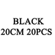 Oiko Store  BLACK 20CM 20Pcs/lot Steel Wire Leader With Swivel Fishing Accessory 3 Colors Olta Leadcore Leash 15CM 20CM 30CM Fishing Line PJ57