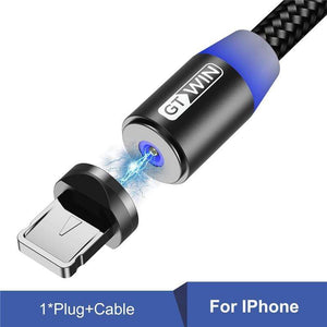 GTWIN Magnetic Cable Micro USB Type C Cable for iPhone Samsung Xiaomi Magnet USB Charging Cable USB-C Magnet Phone Cord Charger
