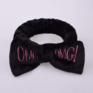 New Letter OMG Coral Fleece Soft Bow Headbands For Women Girls Cute Hair Holder Hairbands Hair Bands Headwear Hair Accessories