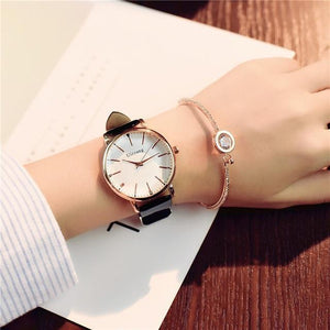 Polygonal dial design women watches luxury fashion dress quartz watch ulzzang popular brand white ladies leather wristwatch