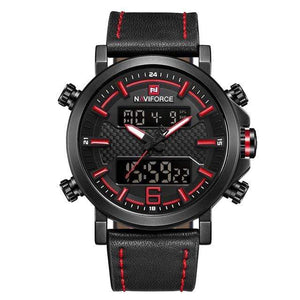 2019 NAVIFORCE New Men's Fashion Sport Watch Men Leather Waterproof Quartz Watches Male Date LED Analog Clock Relogio Masculino