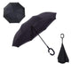 Oiko Store  Black Reverse Folding Umbrella