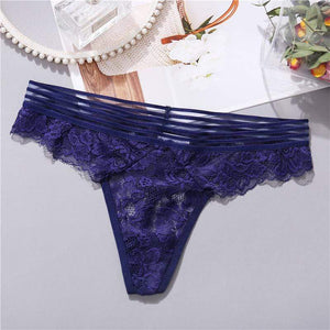 Lace G-String Sexy Women Thong Lace floral Panties Low Waist T-back Panty Fashion Organza Bikini Underwear Female Lingerie M-XL