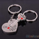 Bluelans Couple Keychain Keyring Keyfob Valentine's Day 1 Pair Lover Gift Heart Key