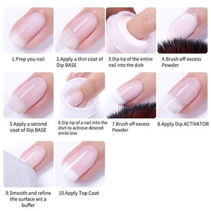 BORN PRETTY Dipping Nail Powders Base Coat Gradient French Nail Natural Color Holographic Glitter Cure Nail Art Decorations