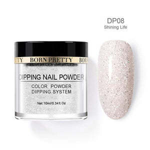 BORN PRETTY Dipping Nail Powders Base Coat Gradient French Nail Natural Color Holographic Glitter Cure Nail Art Decorations