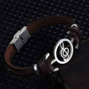 Oiko Store bracelet silver brown Men Bracelet - Musical