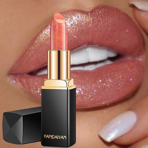 Brand Professional Lips Makeup Waterproof Shimmer Long Lasting Pigment Nude Pink Mermaid Shimmer Lipstick Luxury Makeup Cosmetic