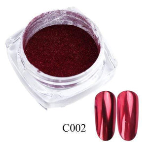 Oiko Store  C002 0.5g Nail Mirror Glitter Powder Metallic Color Nail Art UV Gel Polishing Chrome Flakes Pigment Dust Decorations Manicure TRC/ASX