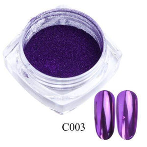 Oiko Store  C003 0.5g Nail Mirror Glitter Powder Metallic Color Nail Art UV Gel Polishing Chrome Flakes Pigment Dust Decorations Manicure TRC/ASX