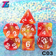 7Pcs/Set Polyhedral TRPG Games For Dungeons Dragons Opaque D4-D20 Multi Sides Dice Pop for BoardGame