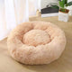 Long Plush Dog Bed Winter Warm Round Sleeping Beds Soild Color Super Soft Pet Dogs Cat Mat Cushion Lounger Kennel Dropshipping