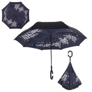 Oiko Store  Cherry Blossoms Reverse Folding Umbrella