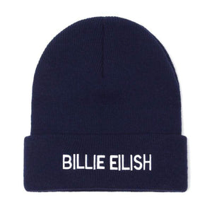 Embroidery Billie Eilish Beanie Hat Women Men Knitted Warm Winter Hats For Women Men Solid Hip-hop Casual Cuffed Beanies Bonnet