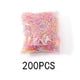 Oiko Store  Colour 11 200/1000PCS Cute Girls Colourful Ring Disposable Elastic Hair Bands Ponytail Holder Rubber Band Scrunchies Kids Hair Accessories