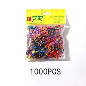 Oiko Store  Colour 2 200/1000PCS Cute Girls Colourful Ring Disposable Elastic Hair Bands Ponytail Holder Rubber Band Scrunchies Kids Hair Accessories