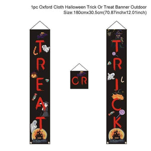 Oiko Store  Curtain 2 QIFU Halloween Pumpkin Trick or Treat Curtain Halloween Decor Halloween 2019 Bat Spider Witch Pendant Haloween Party Accessories