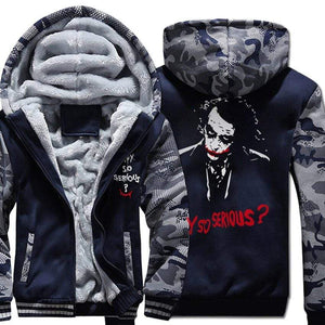 Joker Heath Ledger Hoodies Casual why so serious Hooded Coat 2019 Winter Warm men wool liner Thick Zipper Jacket Sweatshirt male