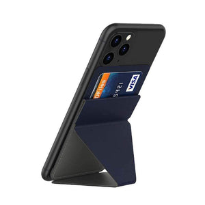 Ultra thin Phone Stand Folding Invisible Holder Magnetic Back Mount With Card Slot Mobile Phone Stand For iPhone Huawei Samsung
