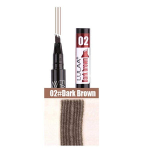 LULAA Waterproof Natural Eyebrow Pen Four-claw Eye Brow Tint Makeup Four Colors Eyebrow Pencil Brown Black Grey Brush Cosmetics