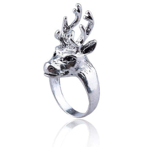 Free Fan Vintage Punk Lion Animal Ring Men Hip Hop Goat Eagle Antique Silver Male Ring Goth Jewelry Anillo Hombre 2019