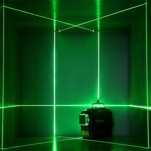 DEKO DKLL12PB1 12 Lines 3D Green Laser Level Horizontal And Vertical Cross Lines With Auto Self-Leveling, Indoors and Outdoors