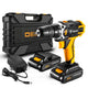 DEKO New Sharker 20V Cordless Drill Electric Screwdriver Mini Wireless Power Driver DC Lithium-Ion Battery 3/8-Inch 2 Speed