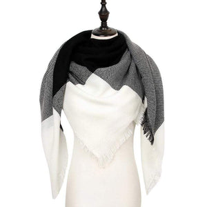 Designer Winter Women Scarf Plaid Warm Cashmere Scarves Shawls Female Luxury Brand Pashmina Scarf Lady Blanket Wraps 2019