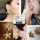 Docona Elegance Silver Gold Big Flower Drop Dangle Earring for Women Trendy Metal Floral Party Jewelry Gift Pendientes 3839