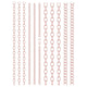 Rose Gold Silver 3D Nail Sticker Curve Stripe Lines Nails Stickers Adhesive Striping Tape Nail Art Stickers Decals