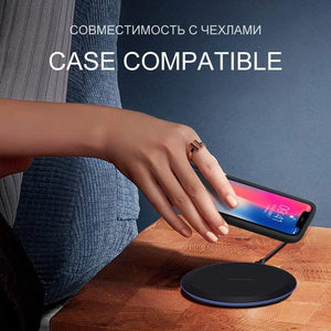 ESVNE 10W Fast Wireless Charger for iPhone X Xs MAX XR 8 plus Charging for Samsung S8 S9 Plus Note 9 8 USB Phone Qi Charger Pad