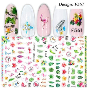 1pcs 3D Nail Slider Black Russia Letter Sticker Decals  Flamingo Design Adhesive Manicure Tips Nail Art Decorations CHF554-563