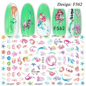 1pcs 3D Nail Slider Black Russia Letter Sticker Decals  Flamingo Design Adhesive Manicure Tips Nail Art Decorations CHF554-563