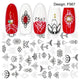 1pcs 3D Nail Slider Black Russia Letter Sticker Decals  Flamingo Design Adhesive Manicure Tips Nail Art Decorations CHF554-563