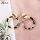 BICUX Vintage Acrylic Statement Drop Earrings for Women 2019 Fashion Jewelry Korean Metal Geometric Gold Hanging Dangle Earring
