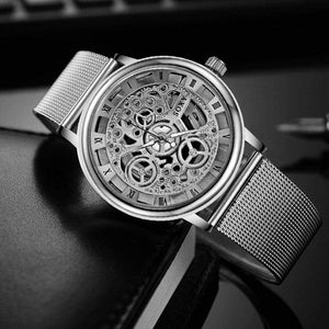 Fashion SOXY Watch Silver & Golden Luxury Hollow Steel Watches Men Women Unisex Hombre Quartz Wrist watch Clock Retro Relogio