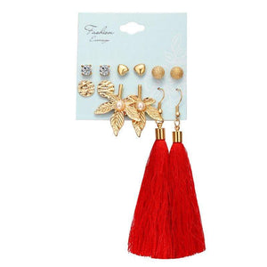 IF ME Vintage Geometric Tassel Dangle Earrings For Women Gold Color Leaf Heart Flower Statement Drop Earring Brincos Jewelry NEW