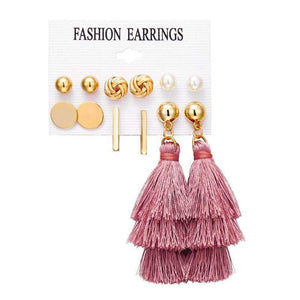IF ME Vintage Geometric Tassel Dangle Earrings For Women Gold Color Leaf Heart Flower Statement Drop Earring Brincos Jewelry NEW