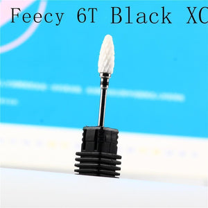 Oiko Store  Feecy 6T black XC Milling Cutter For Manicure Ceramic Mill Manicure Machine Set Cutter For Pedicure Electric Nail Files Nail Drill Bit Feecy