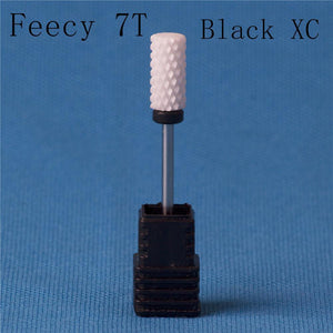 Oiko Store  Feecy 7T Black XC Milling Cutter For Manicure Ceramic Mill Manicure Machine Set Cutter For Pedicure Electric Nail Files Nail Drill Bit Feecy
