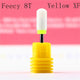 Oiko Store  Feecy 8T yellow XF Milling Cutter For Manicure Ceramic Mill Manicure Machine Set Cutter For Pedicure Electric Nail Files Nail Drill Bit Feecy